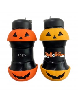 Halloween Pumpkin Shape Silicone Folding Mug