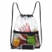 Clear PVC Mesh Cinch Bags Drawstring Backpack
