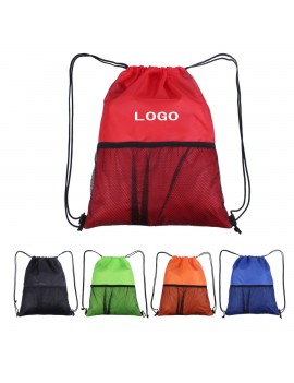 Sports Outdoor Mesh Drawstring Backpack
