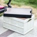 Collapsible Plastic Organizer Bin Box with Wood Cover