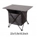 Portable Camping Fold Table With Storage Organizer Basket
