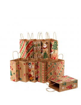 Christmas Kraft Paper Tote Bag