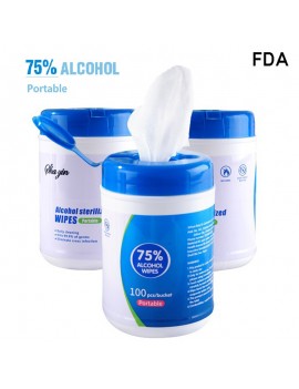 100 Sheet 75% alcohol Canister Wipes