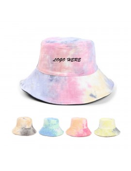 Double-Sided Reversible Tie Dye Cotton Bucket Hat