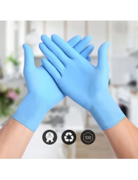 Disposable nitrile gloves in stock