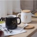13 Oz. Creative couple ceramic cup / ceramic coffee cup with lid