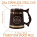 17 OZ Retro wooden beer mug